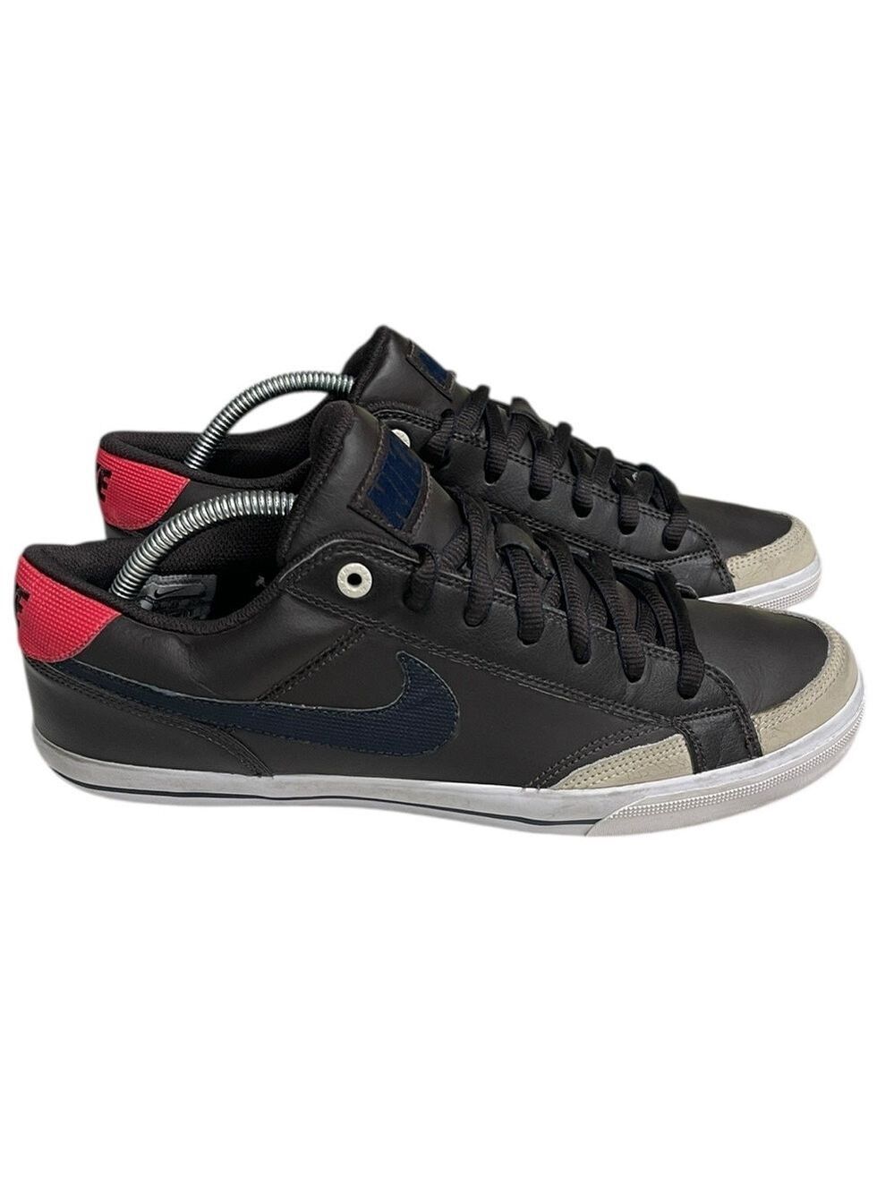 Nike Men’s Classic Capri ll Leather Sneakers SZ 9.5 Brown Navy Red